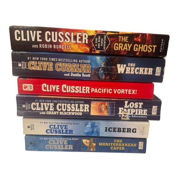 Lot of 6 Clive Cussler Paperback Novels Dirk Pitt & Fargo Adventure Thriller - Picture 3 of 12